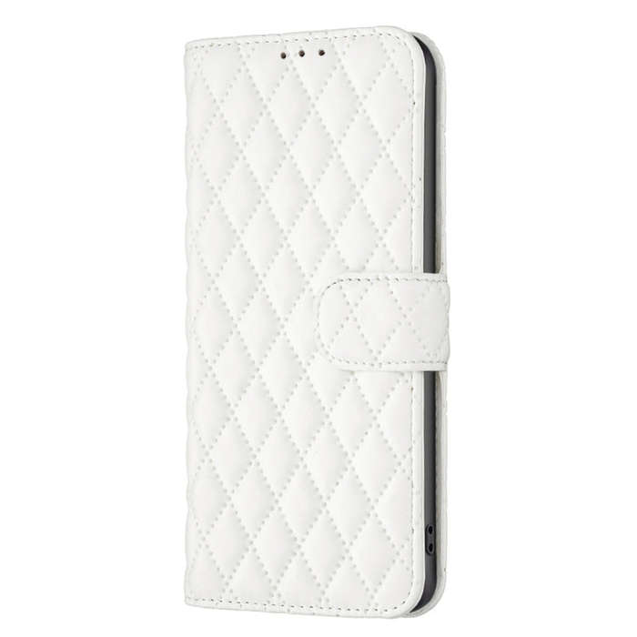 For Tecno Pova 6 Neo Diamond Lattice Wallet Flip Leather Phone Case(White)