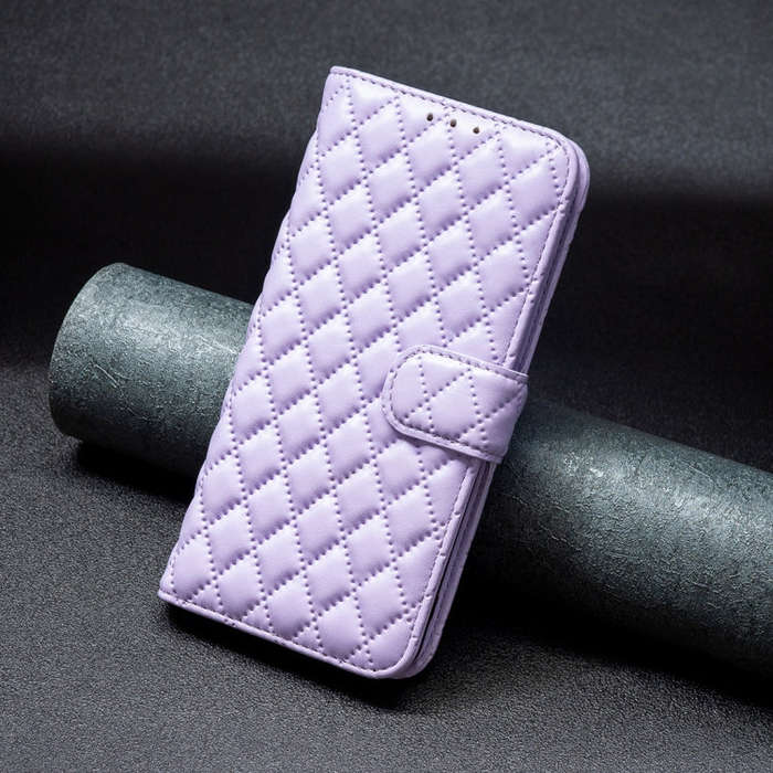 For Tecno Pova 6 Neo Diamond Lattice Wallet Flip Leather Phone Case(Purple)