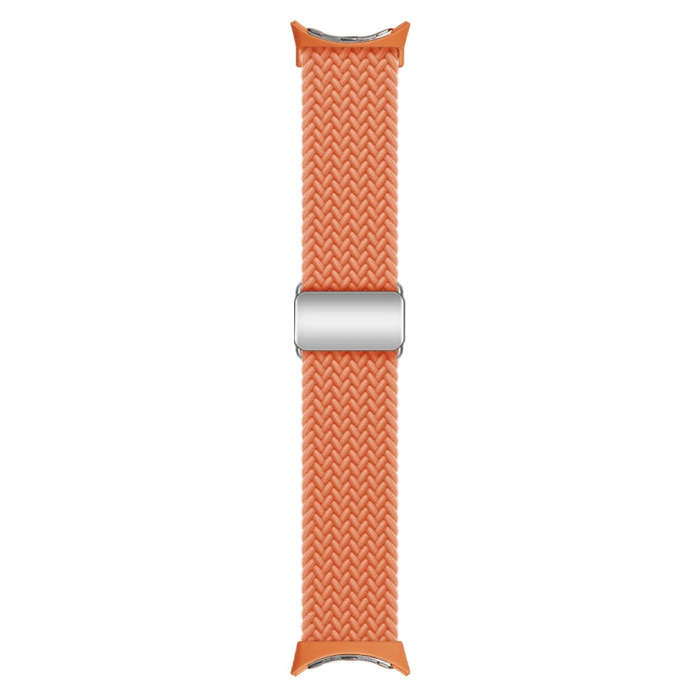 For Google Pixel Watch / Watch 2 Nylon Loop Magnetic Buckle Watch Band(Orange)