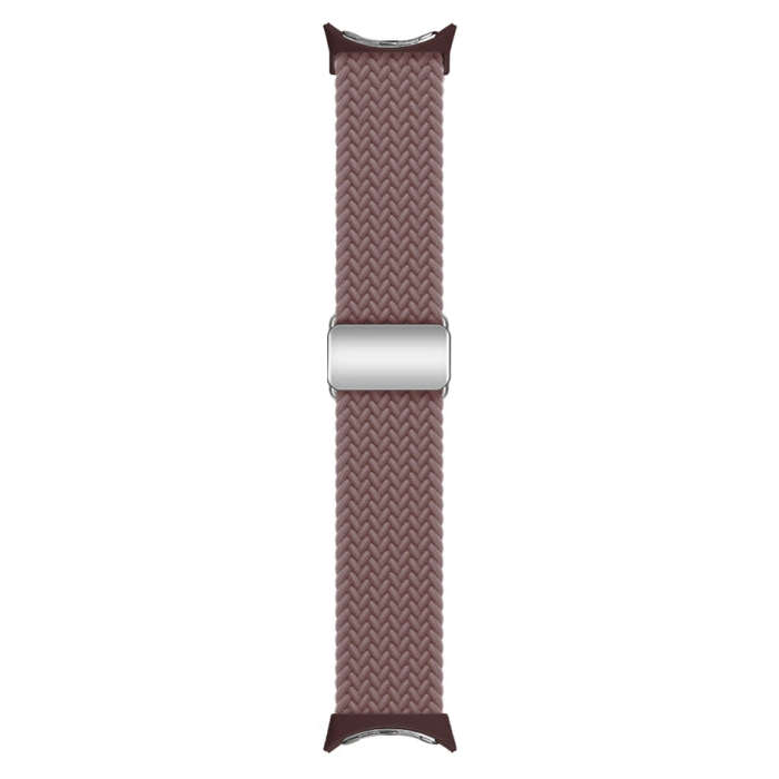 For Google Pixel Watch / Watch 2 Nylon Loop Magnetic Buckle Watch Band(Smoke Purple)