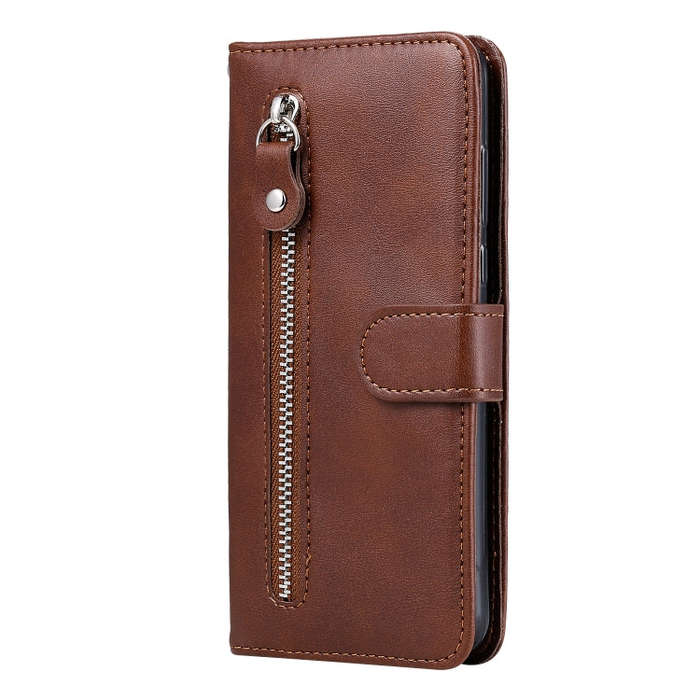 For Huawei P smart 2020 Fashion Calf Texture Zipper Horizontal Flip Leather Case with Stand & Car...