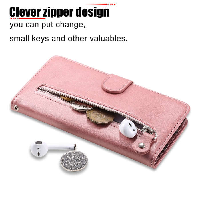 For Huawei Y5p Fashion Calf Texture Zipper Horizontal Flip Leather Case with Stand & Card Slots &...