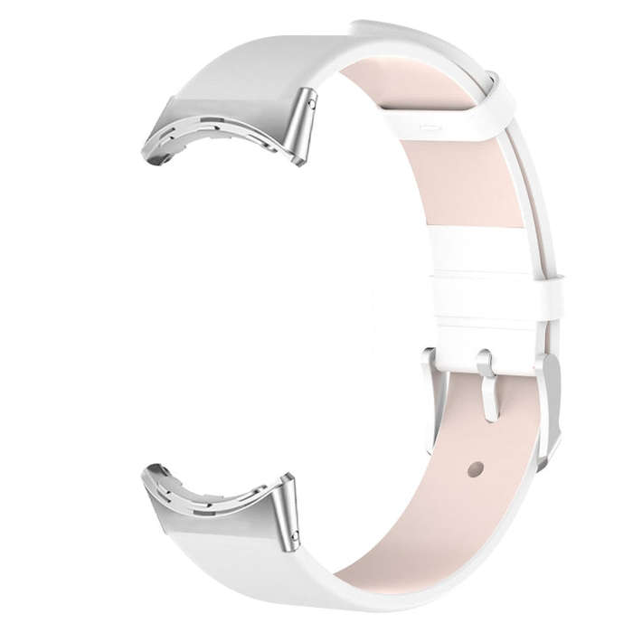 For Google Pixel Watch 2 / Pixel Watch Leather Watch Band(White)