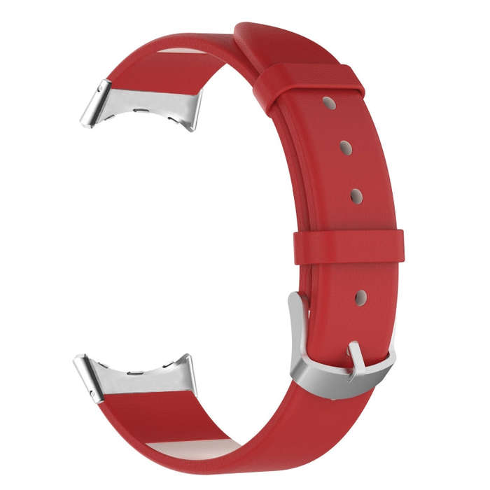 For Google Pixel Watch 2 / Pixel Watch Leather Watch Band(Red)