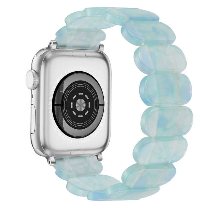 For Apple Watch Series 4 40mm Stretch Rope Resin Watch Band(Ice Green)