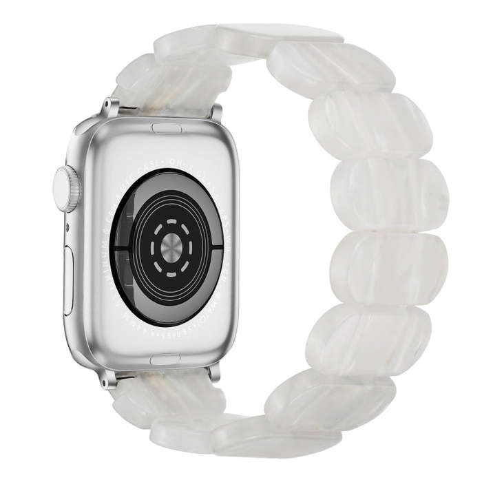 For Apple Watch Series 3 38mm Stretch Rope Resin Watch Band(Fluorescent Color)