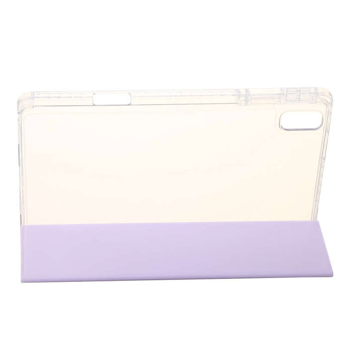 For Huawei MatePad 11.5 / Air 11.5 Clear Acrylic 3-Fold Leather Tablet Case(Purple)