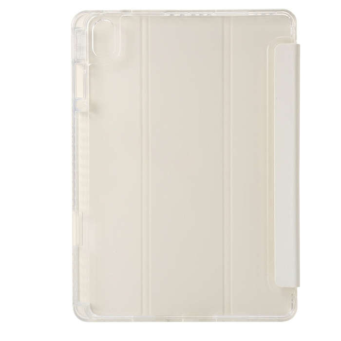 For Huawei MatePad 11.5 / Air 11.5 Clear Acrylic 3-Fold Leather Tablet Case(White)