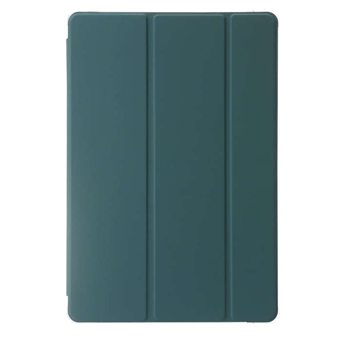 For Huawei Matepad 11 Pro 2024 Clear Acrylic 3-Fold Leather Tablet Case(Dark Green)