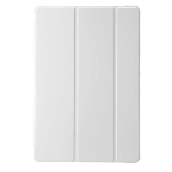 For Huawei MatePad Pro 13.2 2023 Clear Acrylic 3-Fold Leather Tablet Case(White)