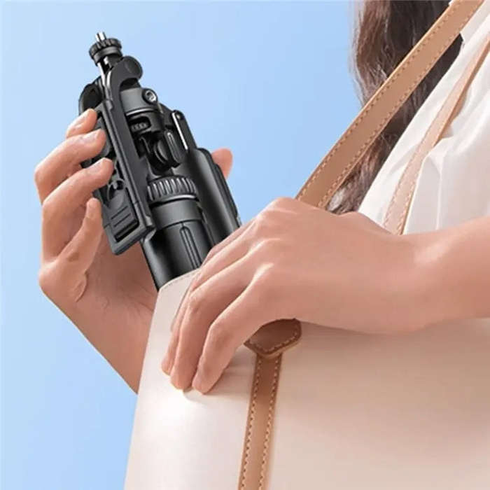 YESIDO SF17 Multifunctional Retractable Metal Tripod Stand Selfie Stick for Cell Phones Camera(Bl...