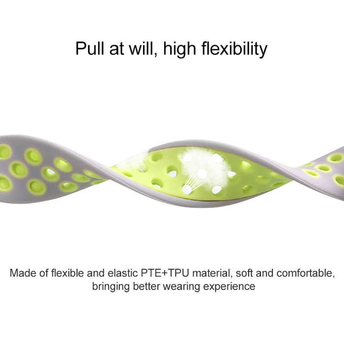For Xiaomi Mi Band 5 Two-tone Silicone Breathable Watch Band(Black Lime)