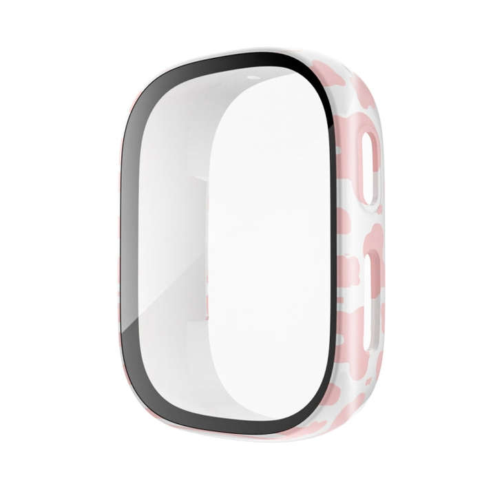 For Xplora X6 Children PC + Tempered Film Integrated Watch Protective Case(Pink Cow)