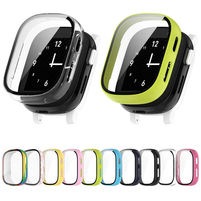 For Xplora X6 Children PC + Tempered Film Integrated Watch Protective Case(Black)