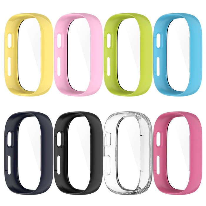 For Xplora X6 Children PC + Tempered Film Integrated Watch Protective Case(Pink)