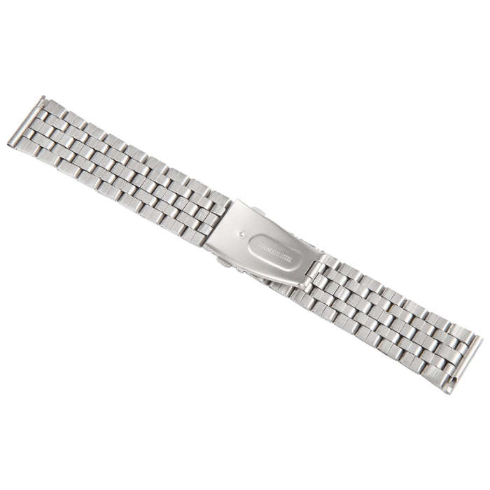 22mm Universal Five Beads Stainless Steel Watch Band(Silver)