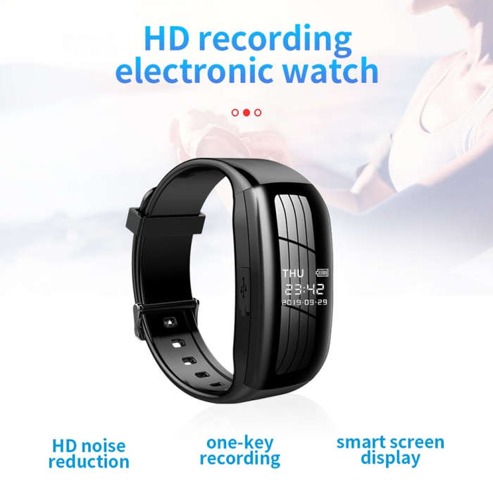 JNN C5 HD Noise Reduction Smart Recording Electronic Bracelet, Capacity:8GB