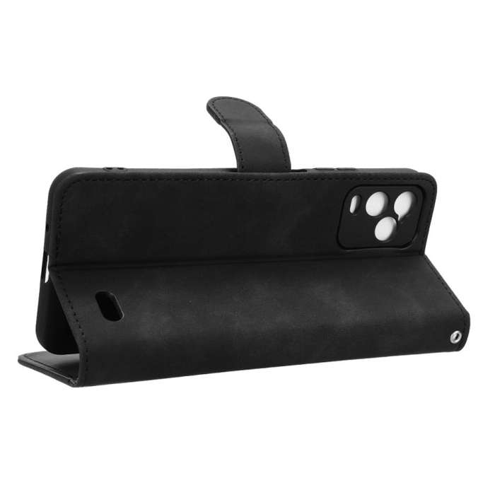For BLU View 5 Pro Skin Feel Magnetic Flip Leather Phone Case(Black)