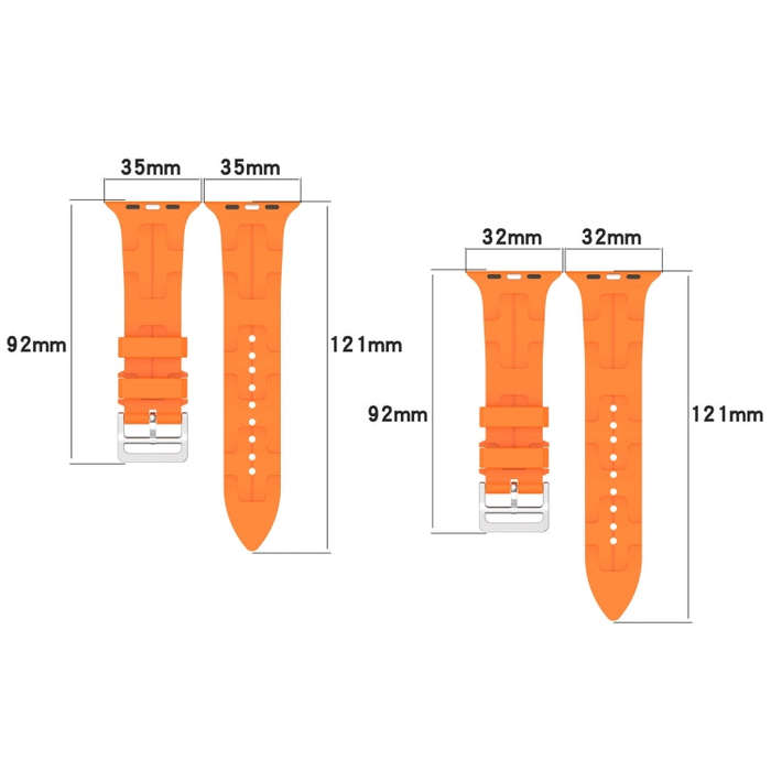 For Apple Watch SE 2022 40mm H Texture Silicone Ladder Buckle Watch Band(Wine Red)