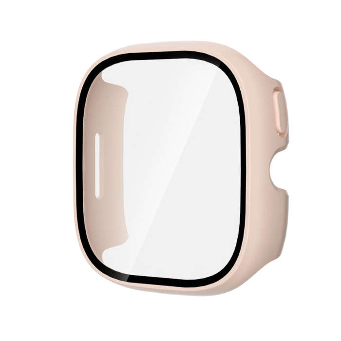 For Verizon Gizmo Watch 3 PC + Tempered Film Integrated Watch Protective Case(Light Pink)