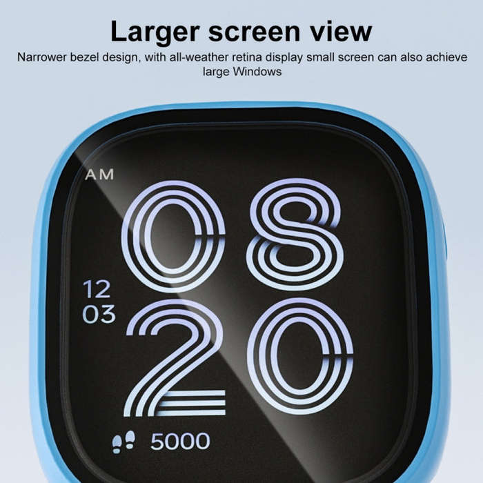 For Verizon Gizmo Watch 3 PC + Tempered Film Integrated Watch Protective Case(Transparent)
