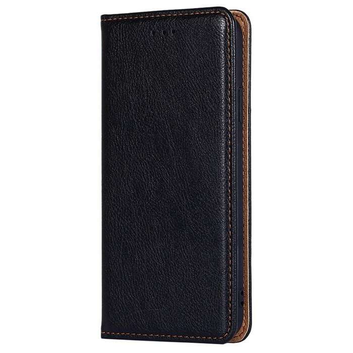 For Honor X8c 4G Gloss Oil Solid Color Magnetic Leather Phone Case(Black)