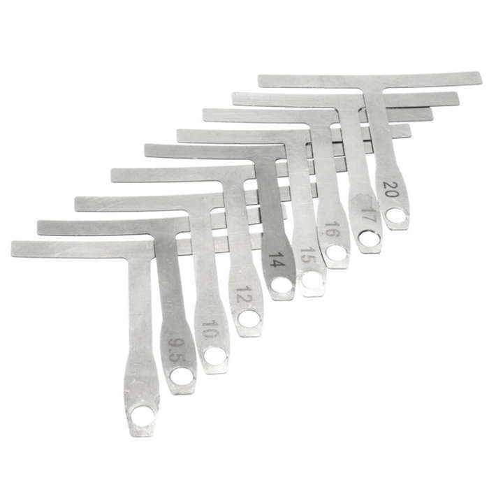 9 in 1 Guitar T-shaped ruler Neck Fingerboard Frets Radian, String Yard Radian Adjustable Measuri...