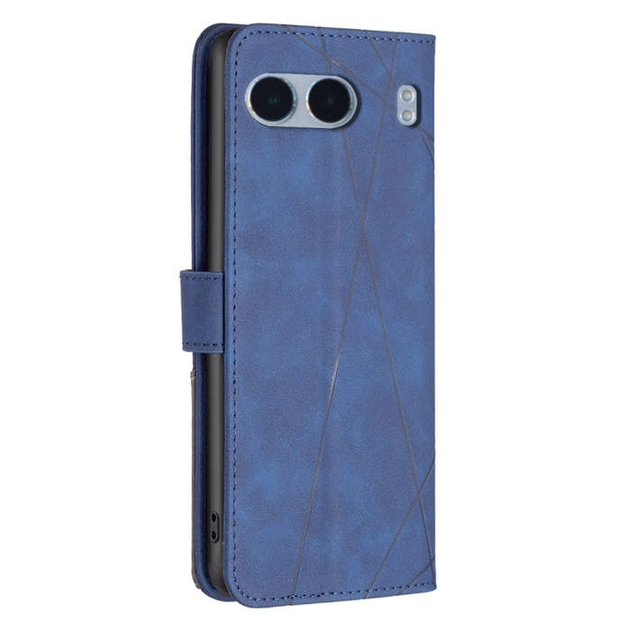 For OnePlus Nord 4 BF05 Magnetic Buckle Rhombus Texture Leather Phone Case(Blue)
