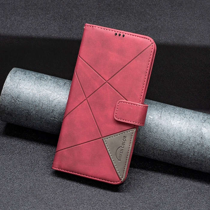 For OnePlus Nord 4 BF05 Magnetic Buckle Rhombus Texture Leather Phone Case(Red)