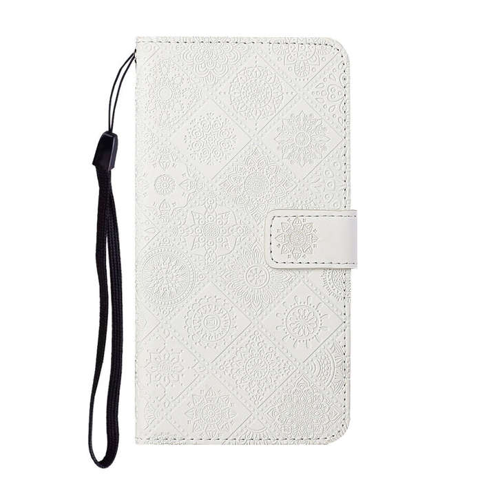 For Google Pixel 9 / 9 Pro Ethnic Style Embossed Pattern Leather Phone Case(White)