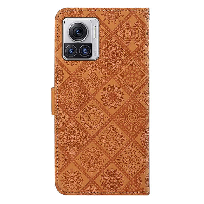 For Motorola Moto X30 Pro Ethnic Style Embossed Pattern Leather Phone Case(Brown)