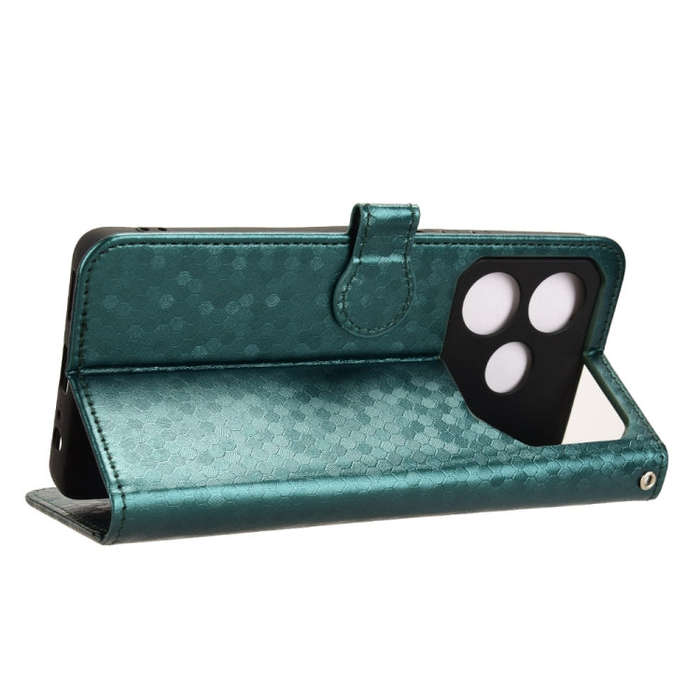 For Tecno Pova 6 Neo Honeycomb Dot Texture Leather Phone Case(Green)