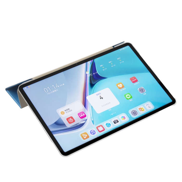 For Huawei MatePad Pro 11 2024 Silk Texture 3-Fold Leather Tablet Case(Light Blue)