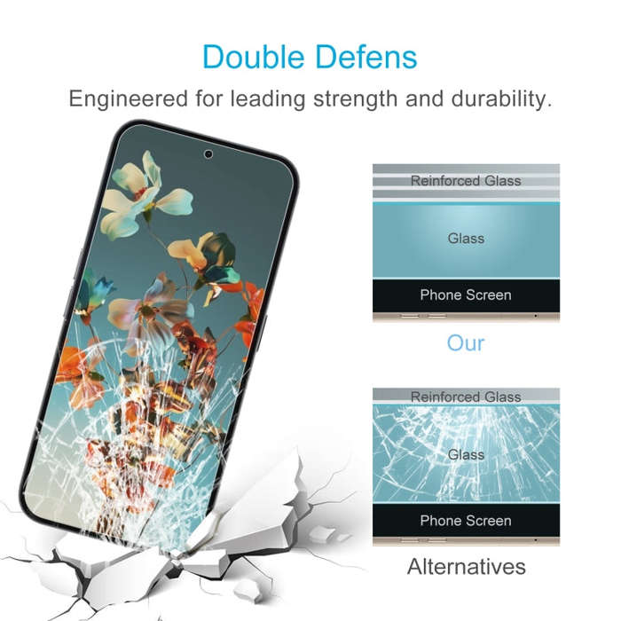 For Nothing Phone 2a Plus 50pcs 0.26mm 9H 2.5D Tempered Glass Film