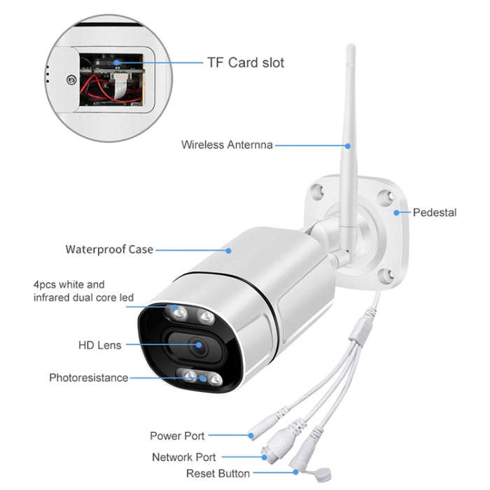 Q39 Motion Tracking Night Vision Smart Camera Supports Voice Intercom, Plug Type:UK Plug(White)
