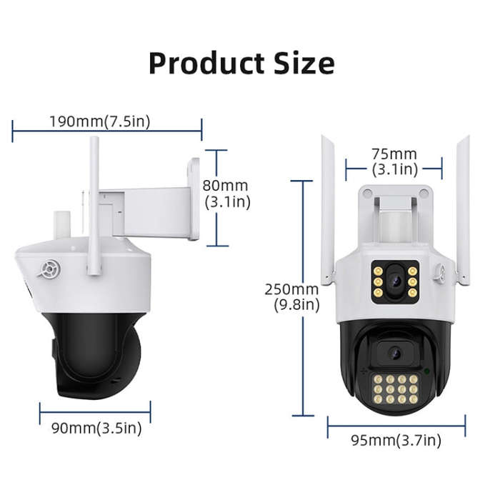 QX86 Motion Tracking Night Vision Smart Camera Supports Voice Intercom, Plug Type:US Plug(White)