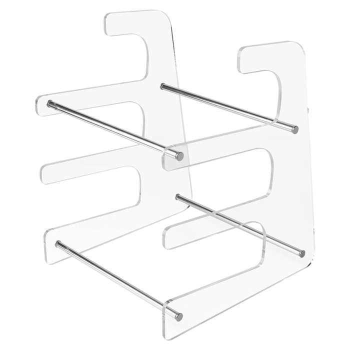 Acrylic Keyboard Storage Bracket Three Layer Keyboard Display Stand(White)