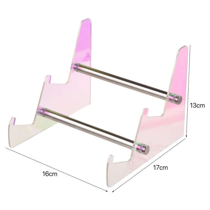 Acrylic Colorful Keyboard Storage Display Stand, Style:Dual Layer