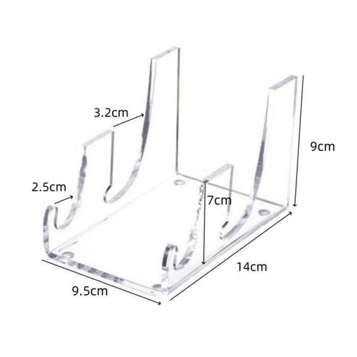 Single Pack Acrylic Transparent Plate Storage Rack Tableware Display Stand