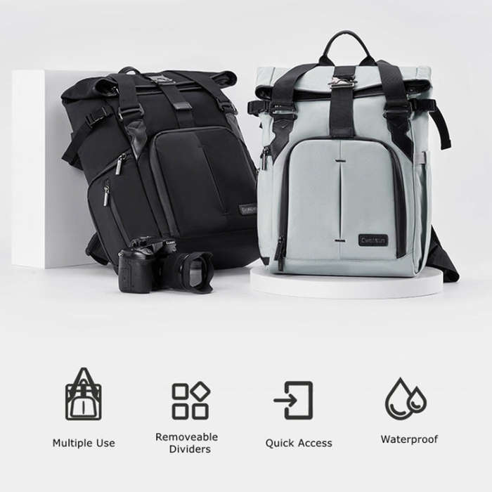 Cwatcun D95 Large Capacity Photography Backpack Shoulders Laptop Camera Bag, Size:30.5 x 18 x 38c...