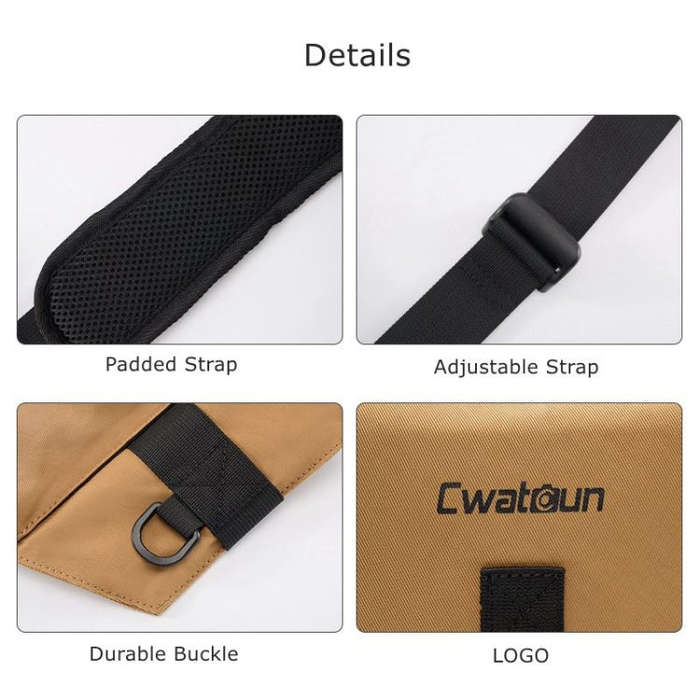 Cwatcun D104 Camera Waist Pack Vest Bag, Size:59.5 x 9.5 x 21cm(Earth)
