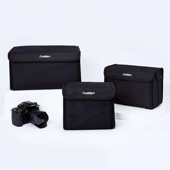Cwatcun H80 Large Capacity Foldable Inner Camera Bag Photography Lens Bag, Size:30 x 19 x 15cm M(...
