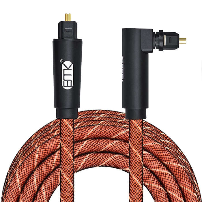 EMK 90 Degree Swivel Adjustable Right Angled 360 Degrees Rotatable Plug Nylon Woven Mesh Optical ...