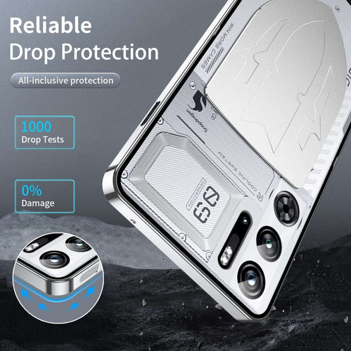 For ZTE nubia Red Magic 9S Pro Metal Cooling Phone Case(Silver)