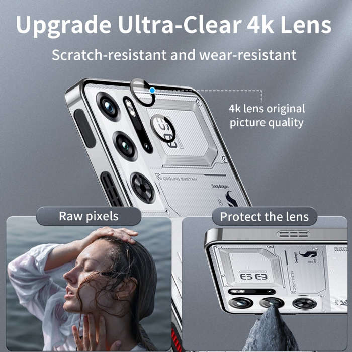 For ZTE nubia Red Magic 9S Pro Metal Cooling Phone Case(Silver)
