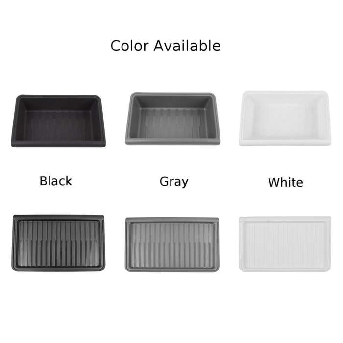 For Tesla Model Y 2021-2023 TPE Storage Organizer Under Car Seat, Style:with Cover(Grey)
