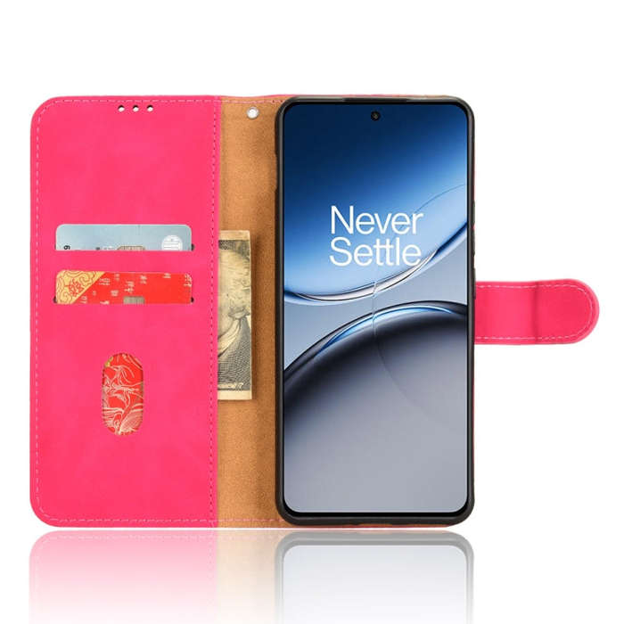 For OnePlus Nord 4 5G Skin Feel Magnetic Flip Leather Phone Case(Rose Red)