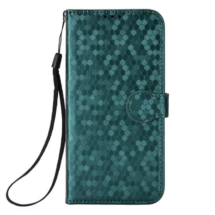 For Motorola Edge 50 Fusion Honeycomb Dot Texture Leather Phone Case(Green)