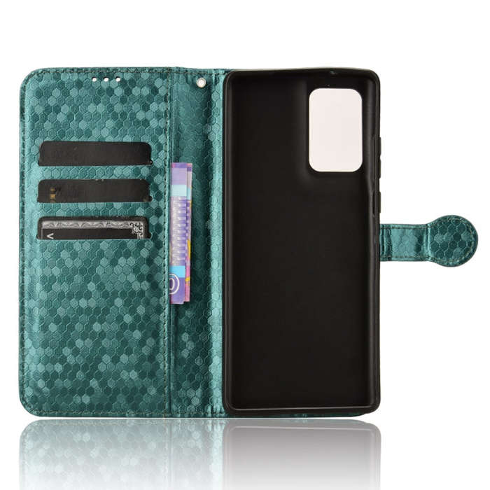 For Motorola Edge 50 Fusion Honeycomb Dot Texture Leather Phone Case(Green)