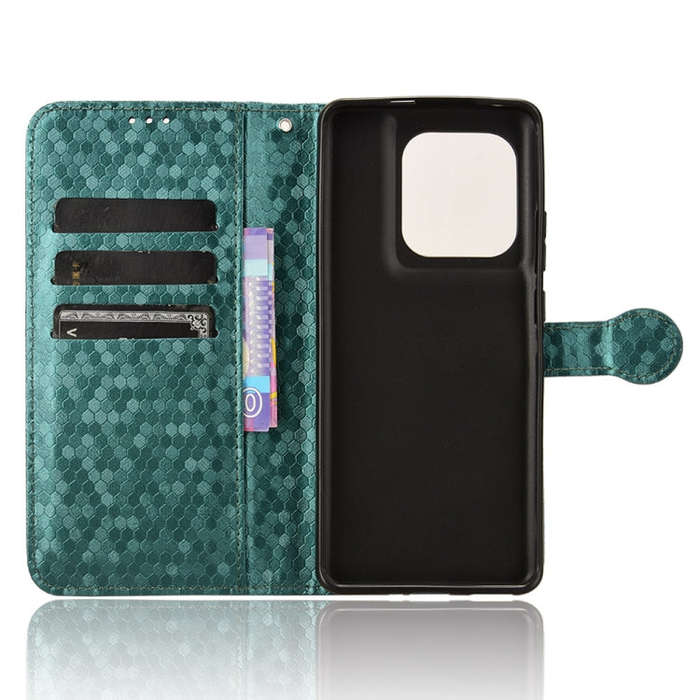 For Motorola Edge 50 Ultra Honeycomb Dot Texture Leather Phone Case(Green)